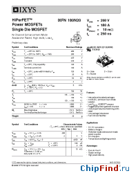 Datasheet IXFN180N20 manufacturer IXYS