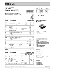Datasheet IXFN200N06 manufacturer IXYS