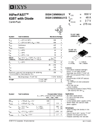Datasheet IXGH24N60AU1 manufacturer IXYS