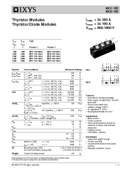 Datasheet MCC162-18IO1 manufacturer IXYS