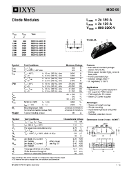 Datasheet MDD95-20N1B manufacturer IXYS