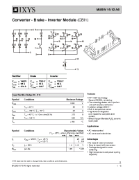 Datasheet MUBW15-12A6 manufacturer IXYS