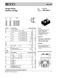 Datasheet VBO160-08NO7 manufacturer IXYS