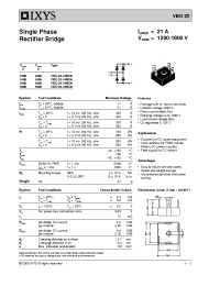 Datasheet VBO22-12NO8 manufacturer IXYS