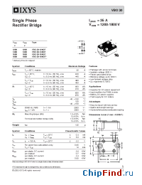 Datasheet VBO30-18NO8 manufacturer IXYS
