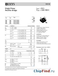 Datasheet VBO36-16NO8 manufacturer IXYS