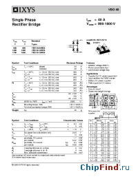 Datasheet VBO40-12NO6 manufacturer IXYS
