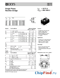 Datasheet VBO52-08NO7 manufacturer IXYS