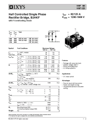 Datasheet VHF85-14IO7 manufacturer IXYS