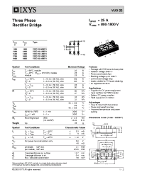 Datasheet VUO52-12NO1 manufacturer IXYS