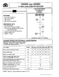 Datasheet 1N5404G manufacturer JGD
