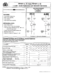 Datasheet FR101G manufacturer JGD