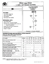 Datasheet FR154 manufacturer JGD