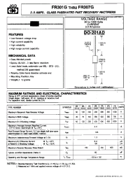 Datasheet FR302G manufacturer JGD
