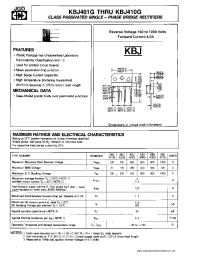 Datasheet KBJ401G manufacturer JGD