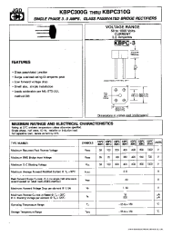 Datasheet KBPC301G manufacturer JGD