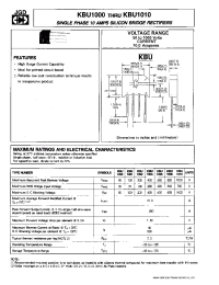 Datasheet KBU1001 manufacturer JGD