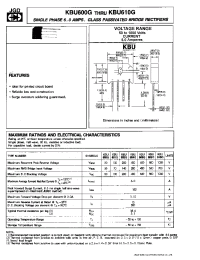 Datasheet KBU601G manufacturer JGD