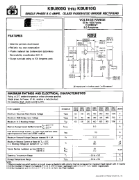 Datasheet KBU804G manufacturer JGD