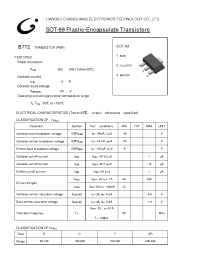 Datasheet B772-SOT-89 manufacturer Jiangsu
