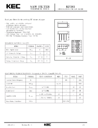 Datasheet KF281 manufacturer KEC