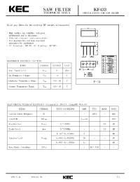 Datasheet KF433S manufacturer KEC