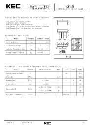 Datasheet KF458 manufacturer KEC