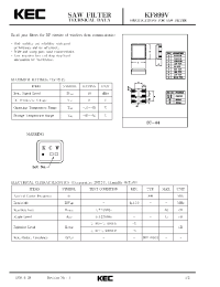 Datasheet KF899V manufacturer KEC