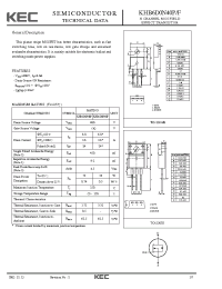 Datasheet KHB6D0N40F manufacturer KEC