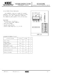 Datasheet KIA6240K manufacturer KEC