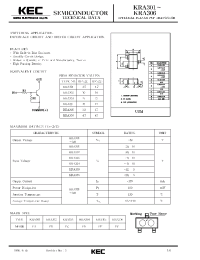 Datasheet KRA301 manufacturer KEC