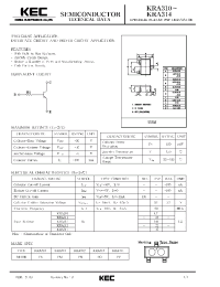 Datasheet KRA310 manufacturer KEC