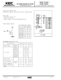 Datasheet KRC104M manufacturer KEC