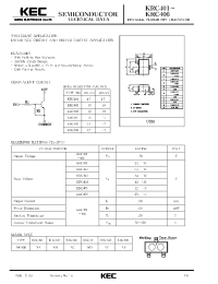 Datasheet KRC401 manufacturer KEC