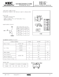 Datasheet KRC407 manufacturer KEC