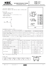 Datasheet KRC410 manufacturer KEC