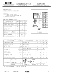 Datasheet KTA1046 manufacturer KEC