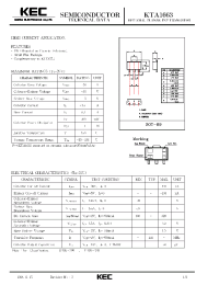 Datasheet KTA1663 manufacturer KEC