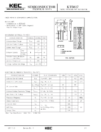 Datasheet KTB817 manufacturer KEC