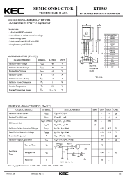 Datasheet KTB985 manufacturer KEC