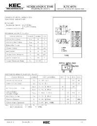 Datasheet KTC4076 manufacturer KEC