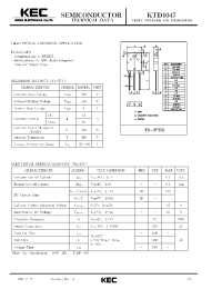 Datasheet KTD1047 manufacturer KEC