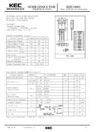 Datasheet MJE13003 manufacturer KEC