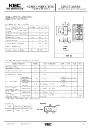 Datasheet MMBTA63 manufacturer KEC