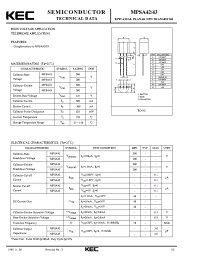 Datasheet MPSA43 manufacturer KEC