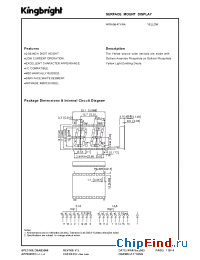 Datasheet APDA56-41YWA manufacturer Kingbright