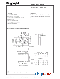 Datasheet APDC04-41SURKWA manufacturer Kingbright