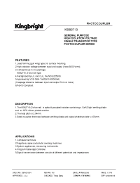 Datasheet KB827-B manufacturer Kingbright