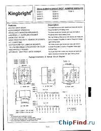 Datasheet SC08-11EWADMP0.8165 manufacturer Kingbright