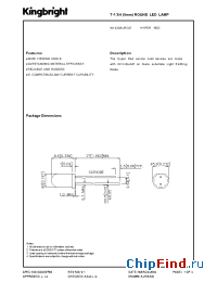 Datasheet W1543SURC/E manufacturer Kingbright